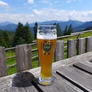 a well deserved summit beer...