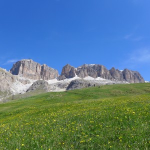 Sella group from passo pordoi