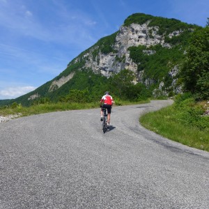 Will on the nicest bit of the climb