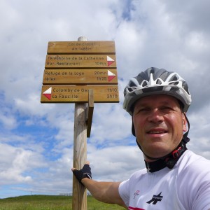 lonesome cyclist at the top