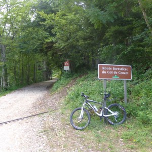 start of gravel road